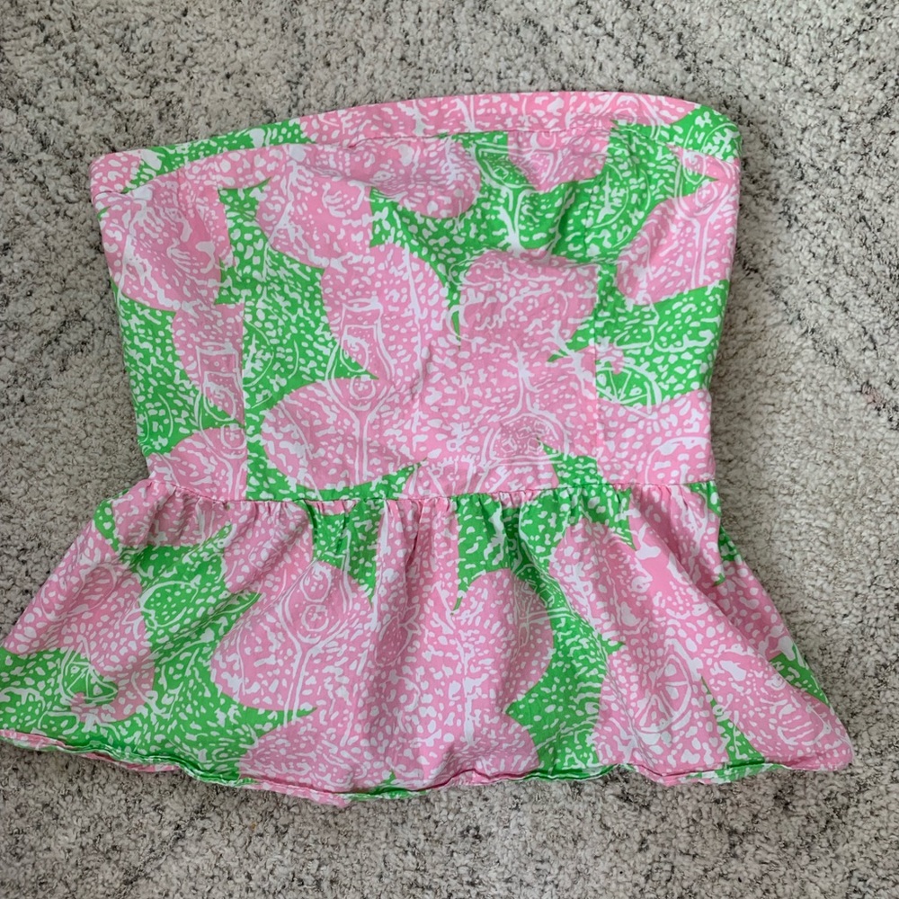 Strapless Lilly Pulitzer Top